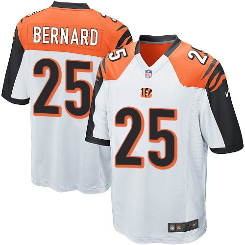 Men's Game Giovani Bernard Nike Jersey White Road - #25 NFL Cincinnati Bengals